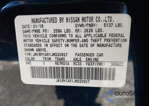 2018 Infiniti Q70 3.7X Luxe z USA, uszkodzony, nr VIN JN1BY1AR1JM220927
